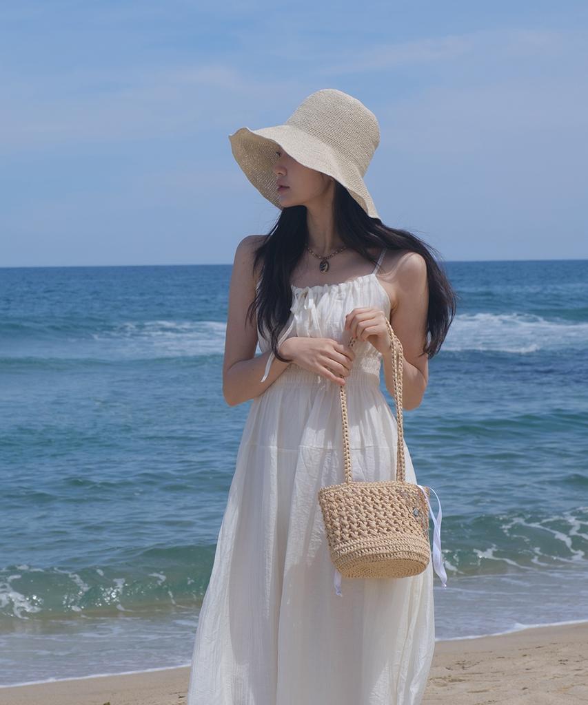 Atil Studio Handmade Lumi Crochet Raffia Birkin Bag _ [Natural Beige]
