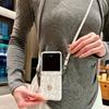 Stylish 3D Python Print Camellia Motorola Razr60 Ultra Drop-Proof Crossbody Lanyard Phone Case