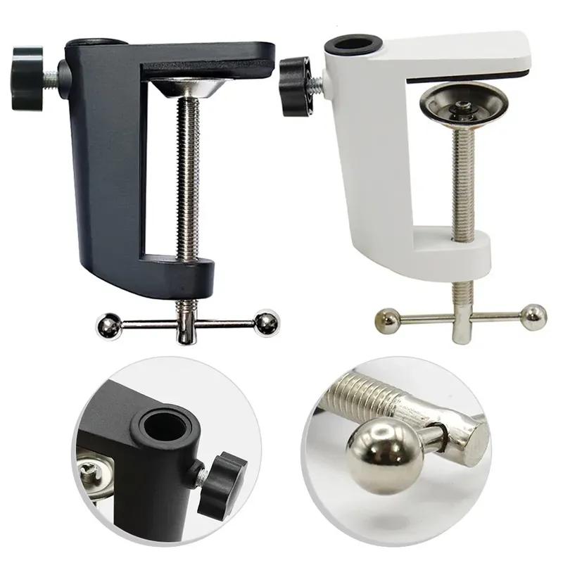 Aluminum Allo Adjustable Desk Lamp Fixed Base Clamp Holder Clip With Stainless Steel Swing For DIY Hose Table Lamp