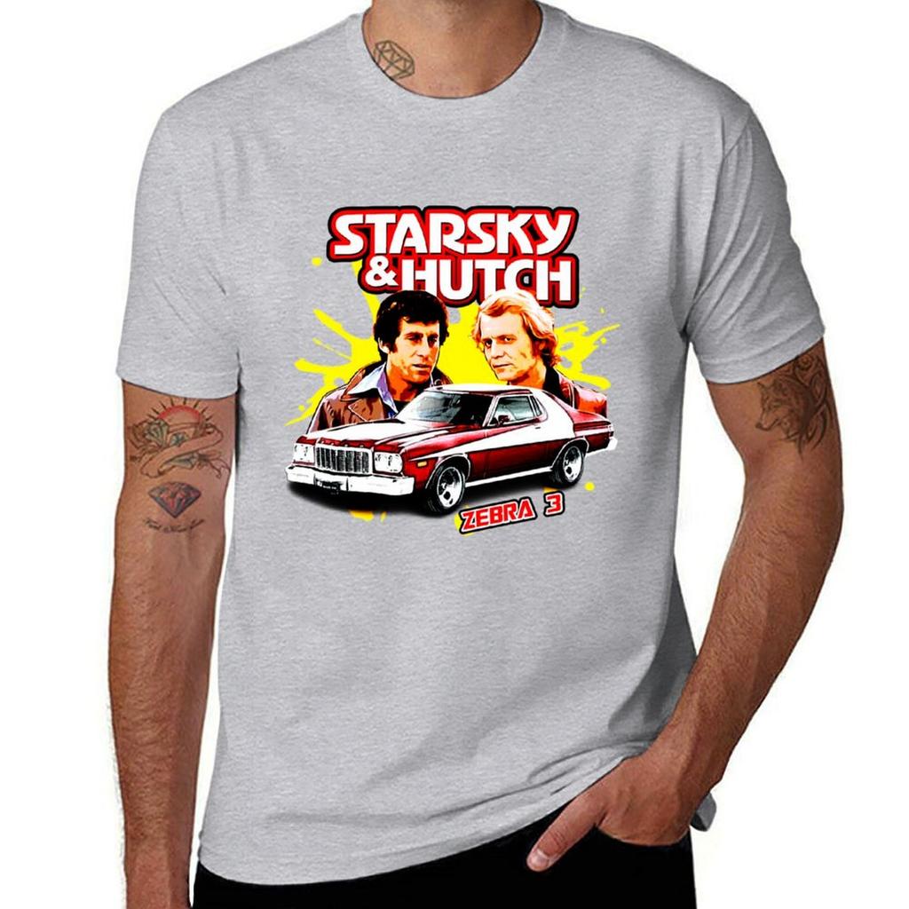 Starsky och Hutch TV-serie T-shirt sommartopp vintagekläder för män