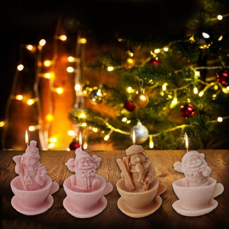 Festival Silicone Candle Mold Christmas Party Supplies Holiday Ornament Molds Suitable for Party and Home Decorations