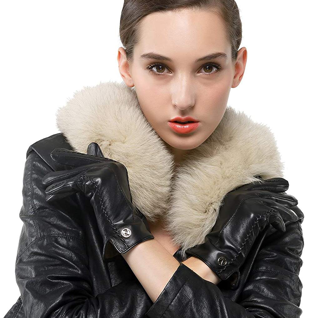 

Nappaglo Короткие Кожаные Зимние Смартфон для и Вечеринок Смартфон Женские Перчатки, Ручной работы, Совместимые, Для поездок на работу, Для вождения, (Размер M, Черный,