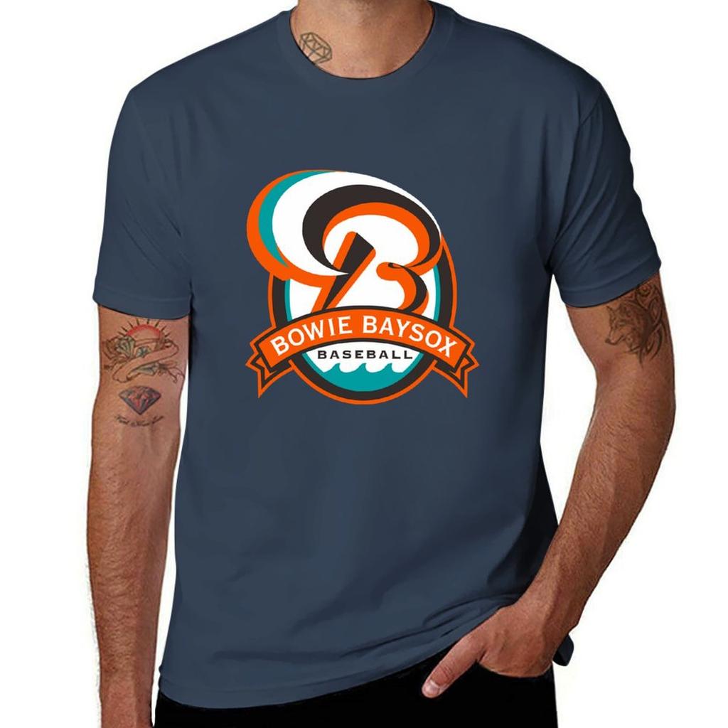Baysox Bowie Baseball TShirt Big Size Short Sleeve Tee for Unisex