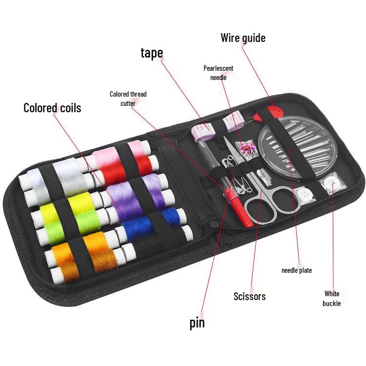 Kit de Costura Doméstico de 10 Peças: Conjunto de Agulha e Linha