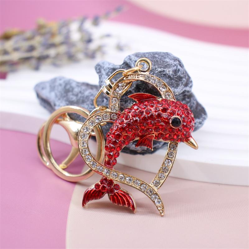Rhinestone Bee Wing Keychain for Women Men Metal Gold Color Insect Animal Pendant Key Rings Jewelry porte clefs