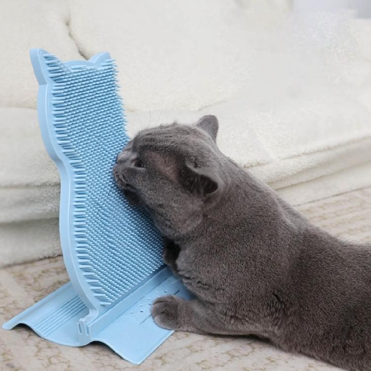 Kitten Shape Cats Massager Toy for Short Long Haired Cats Self-message Brush Tool