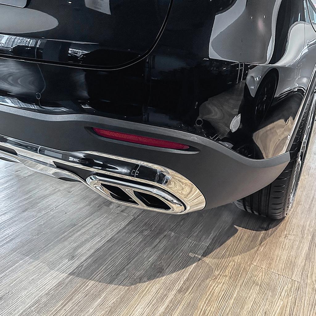 Für Mercedes Benz GLC Klasse X254 2023-UP GLC260 GLC300 AMG Heckstoßstange Auspuffabdeckung Zierleiste Schalldämpfer Vierfach-Endrohr Luftauslass Lüftungsgitterrahmen
