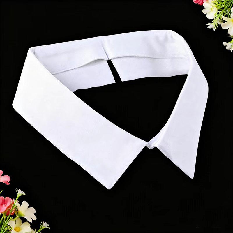 Męskie Gładkie Garnitury Formalne Fałszywy Kołnierzyk dla Kobiet Klapa Krawat Kołnierzyki Fałszywe Zdejmowany Odpinany Kołnierzyk Krawaty Kołnierzyki Faux