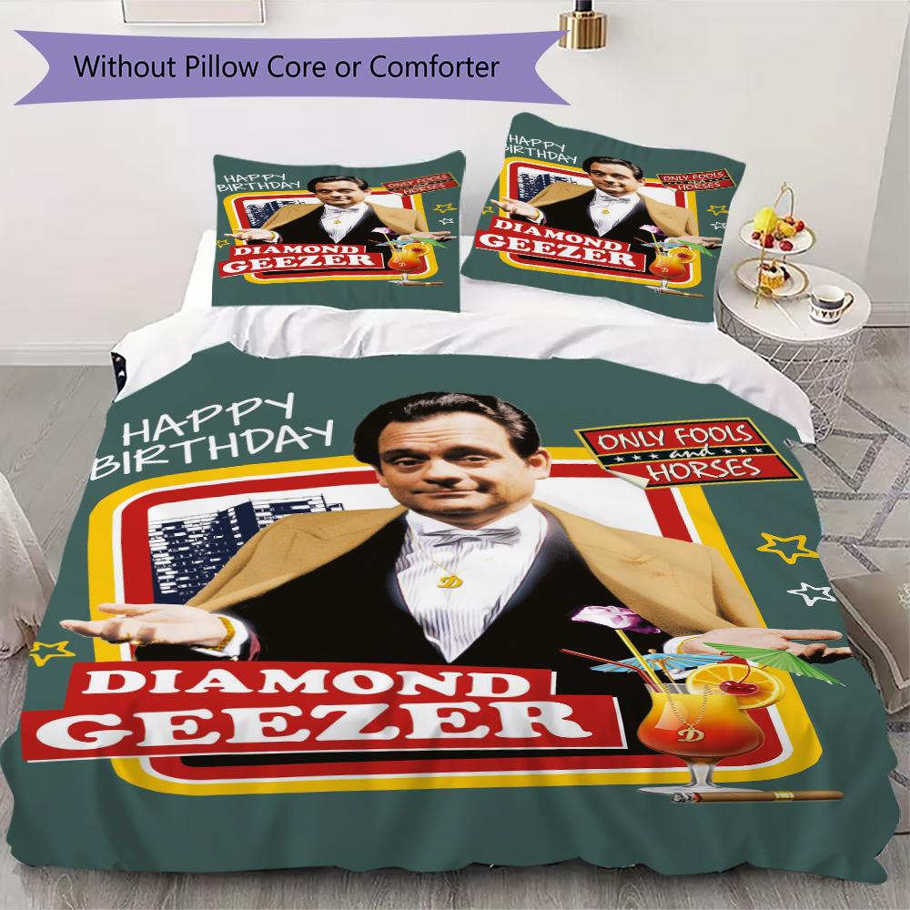 Only Fools and Horses Muster Bettwäsche Steppdecken-Set Steppdeckenbezug Kissenbezug Heimdekoration Geburtstagsgeschenk (1 * Bettbezug + 2 * Kissenbezug ohne Füllung)102