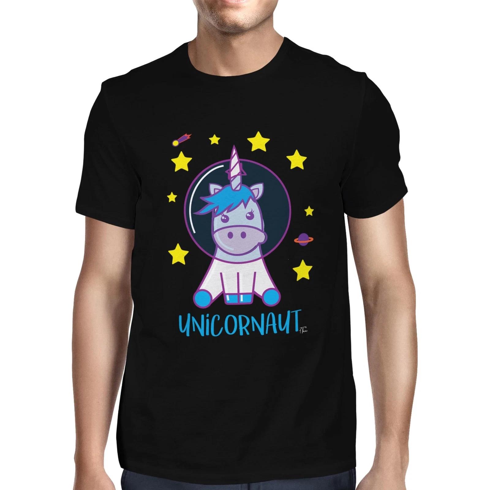 1Tee Mens Unicorn Astronaut Space T-Shirt XXL