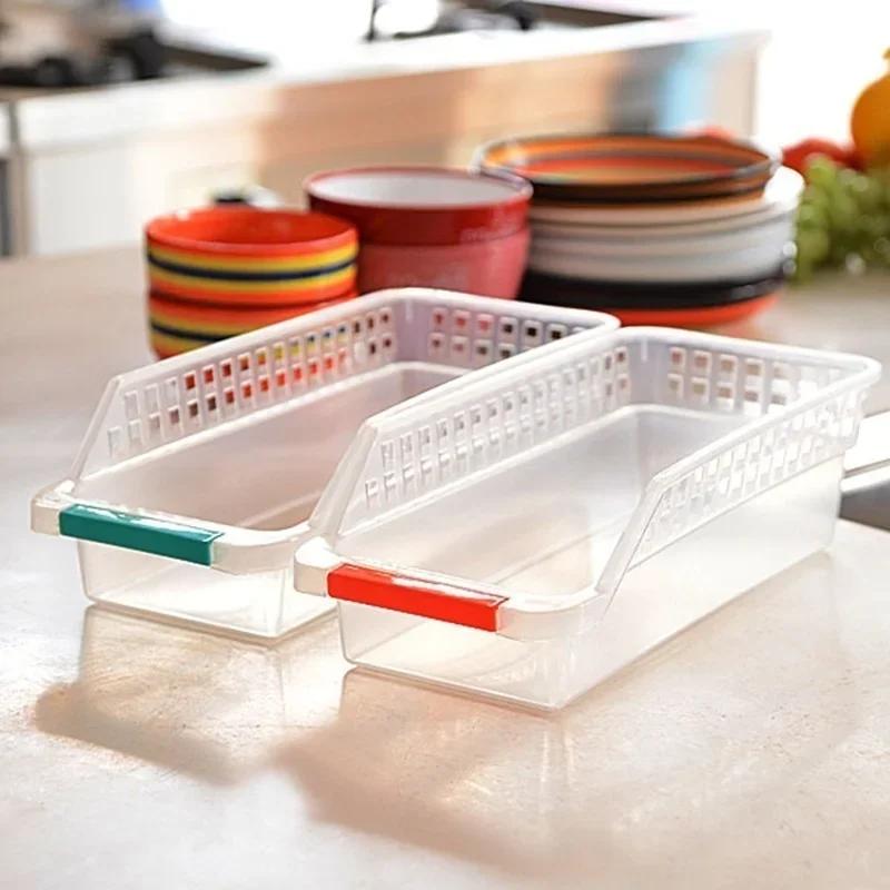 Storage Collection Box Basket Kitchen Refrigerator Fruit Storage Rack Practical Color Random