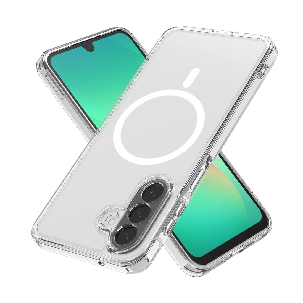 Applicabile a Samsung A27 custodia trasparente magnetica per cellulare A57/A37 Bayer anti-ingiallimento tpu + pc anti-caduta due-in-uno A17