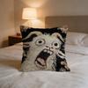 Spooky Goat Face 2D Cute Cushion Cover For Pillow Printing Sofa Decoration Home Car Room Coffee Shop Office Nordic Simplicity