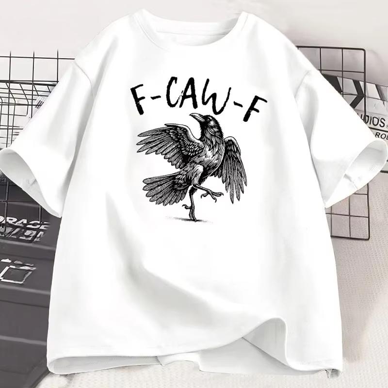 

Funny Crow T-Shirt Black Raven Lover T Shirt Gothic Short Sleeve Tee Fashion Graphic T Shirts Tops Women Clothing Streetwear S