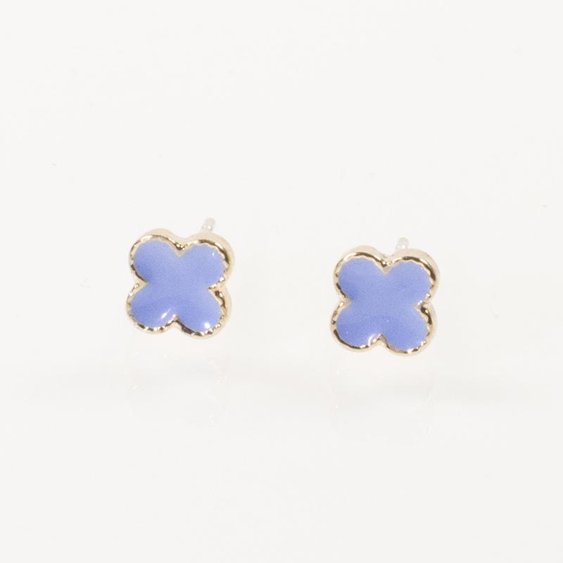 S925 silver needle exquisite high-end three-piece set of small stud earrings, love four-leaf clover zircon three pairs of stud earrings