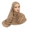Muslim Modal Hijab Rayon Cotton Shawls For Women Plain Scarf Big Size Headscarf Islamic Turban Headband 190*85cm