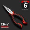 Electrician's Special 6-Inch Multi-Function Needle-Nose & Diagonal-Nose Pliers Set, Industrial Grade, Labor-Saving Design