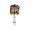 Glitter Acrylic Id Holder Vibrant Retractable Badge Reel Alligator Clip Badge Holder Inspirational Nurse Badge Reel For Nurse