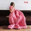 Large Soft Chunky Knitted Thick Wool Blanket With Versatile Colors For Cozy Comfort