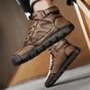 Mens Handmade Boots Pattern Leather Comfy Soft Sock Ankle Boots Autumn /Winter Men Boots Men Winter Boots