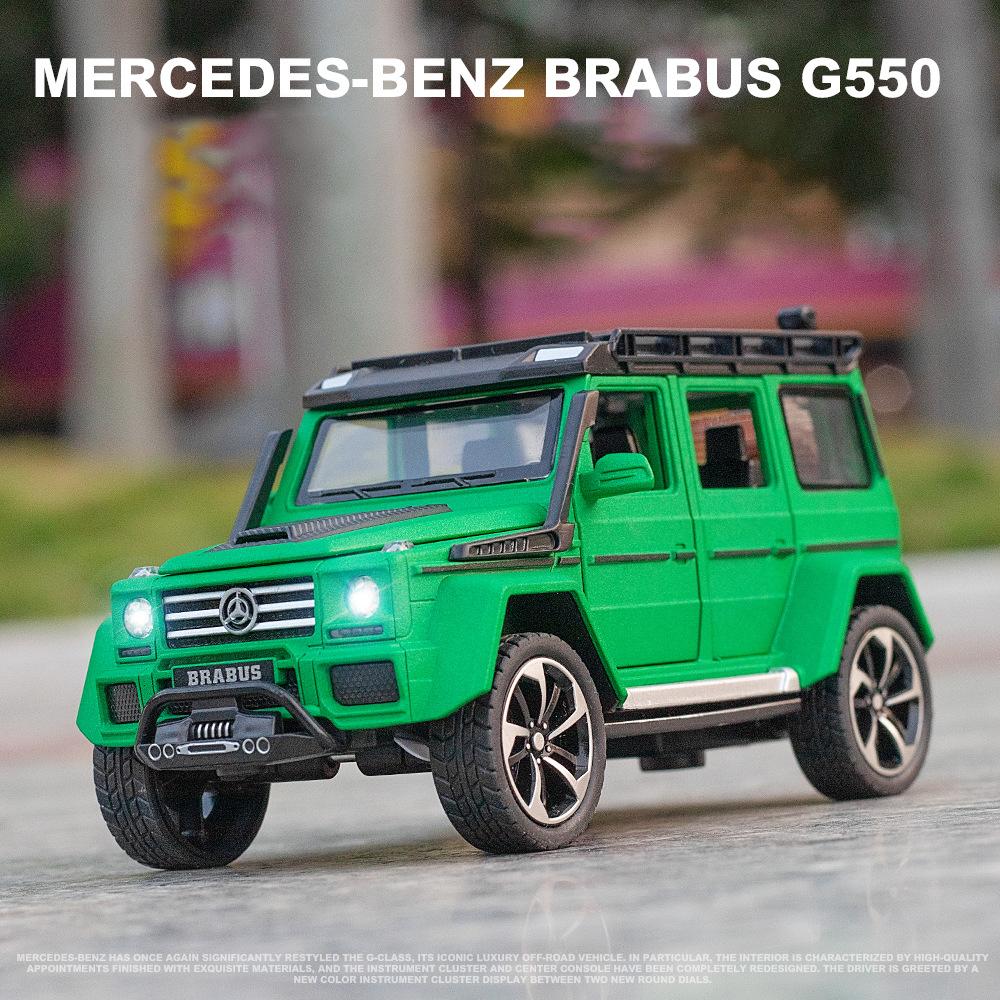 Model de mașină Benz G550 la scară 1/32 de jucărie, mașină de jucărie cu tragere înapoi cu sunet și lumină pentru copii mici, băieți, fete, colecție de cadouri