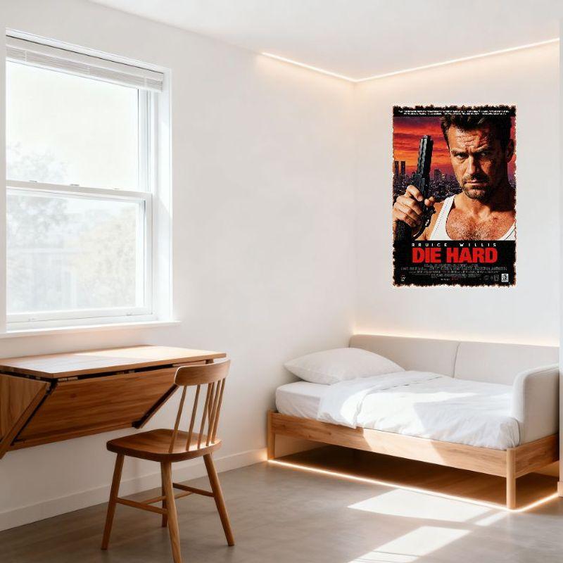 Die Hard Bruce Willis Movie Metal Tin Sign Vintage Poster for Home Bar Club Man Cave Wall Decor