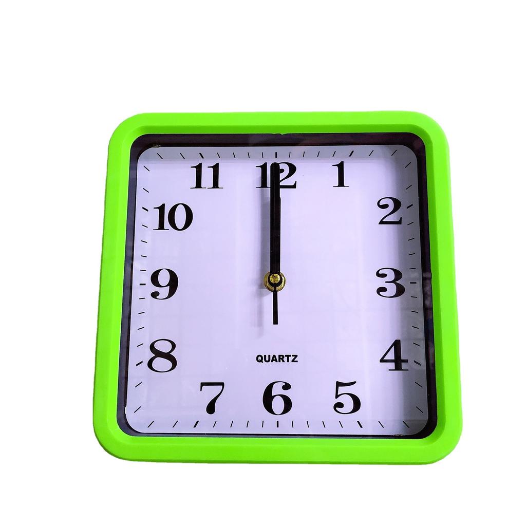 Four Square Simple Wall Clock, 8-inch Large-character Clear Living Room Quartz Clock 21cm