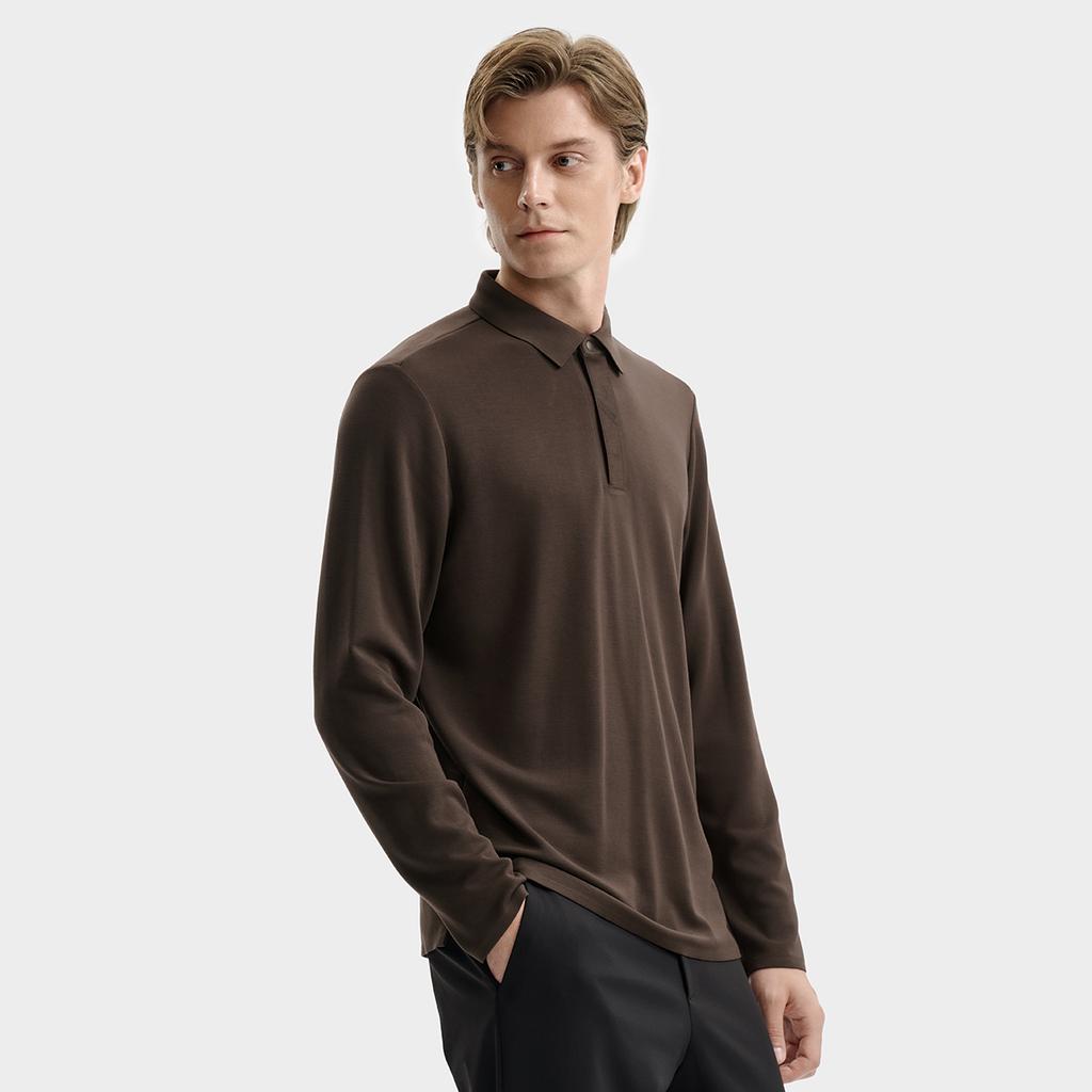 New FILA Polo Shirts Men's Brown Bear Brown F11M542215FBN