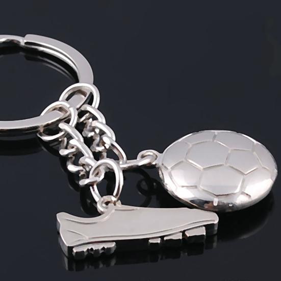 Key Chain Creative Soccer Shape Alloy Football Shoes Key Ring for Handbags