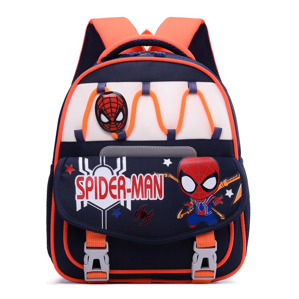 Kids Spider Man Labubu Animal Oxford Backpack With Padded Straps For School Kids Orange