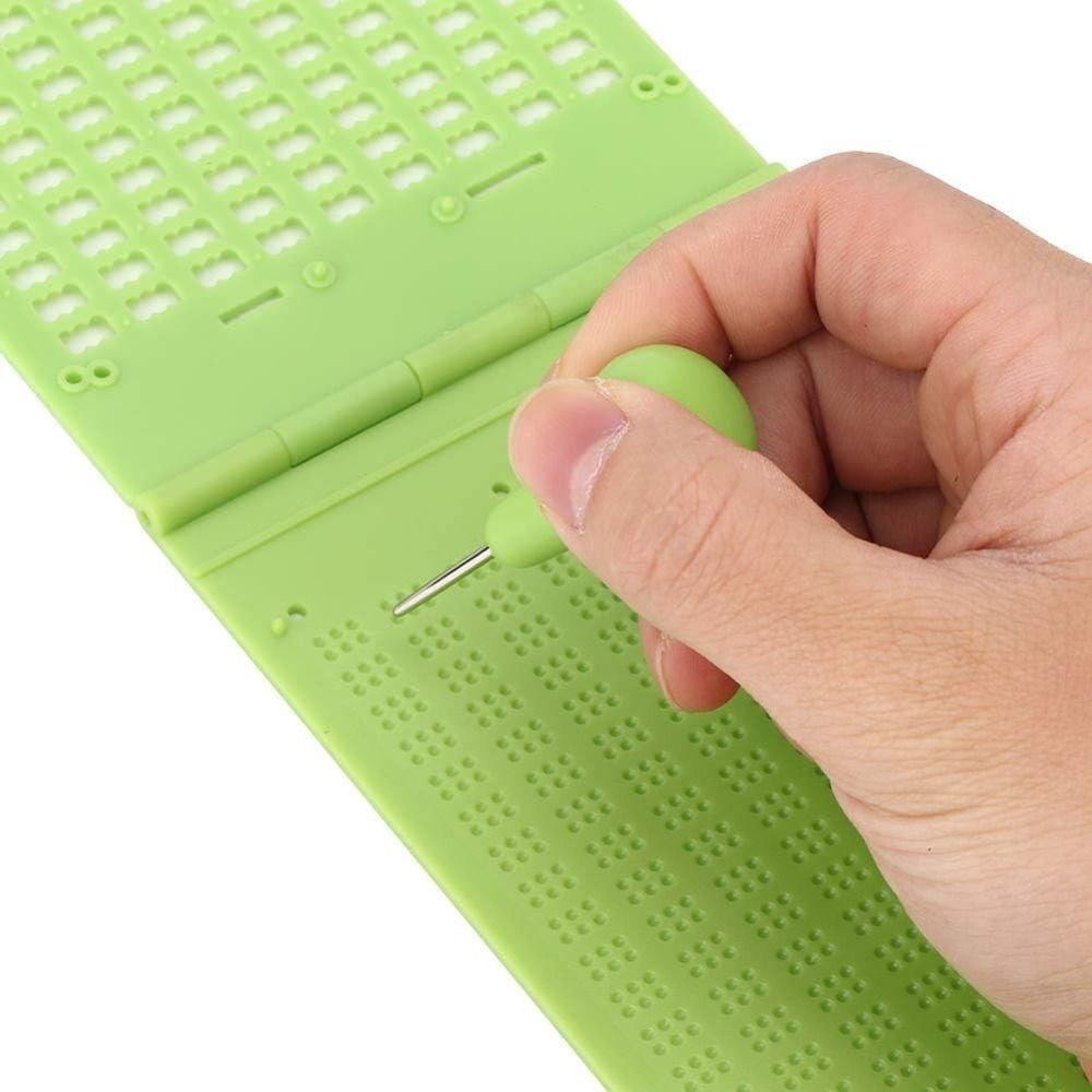 9Lines 30 Cells Braille Writing Board Portable Braille Study Supplies Braille Writing Slate  School