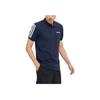 Adidas Solid Color Casual Short Sleeve Polo Shirt Men Tops Legend-Ink-Blue EJ0925