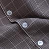 Men's Classic Plaid Pajamas: Pure Cotton, Long Sleeve, Lightweight Crepe, Lapel, Loose Fit, for Spring & Autumn