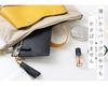 Lizdays Slim Genuine Leather Long Gray Size F Skimming-Resistant Wallet, Beige,