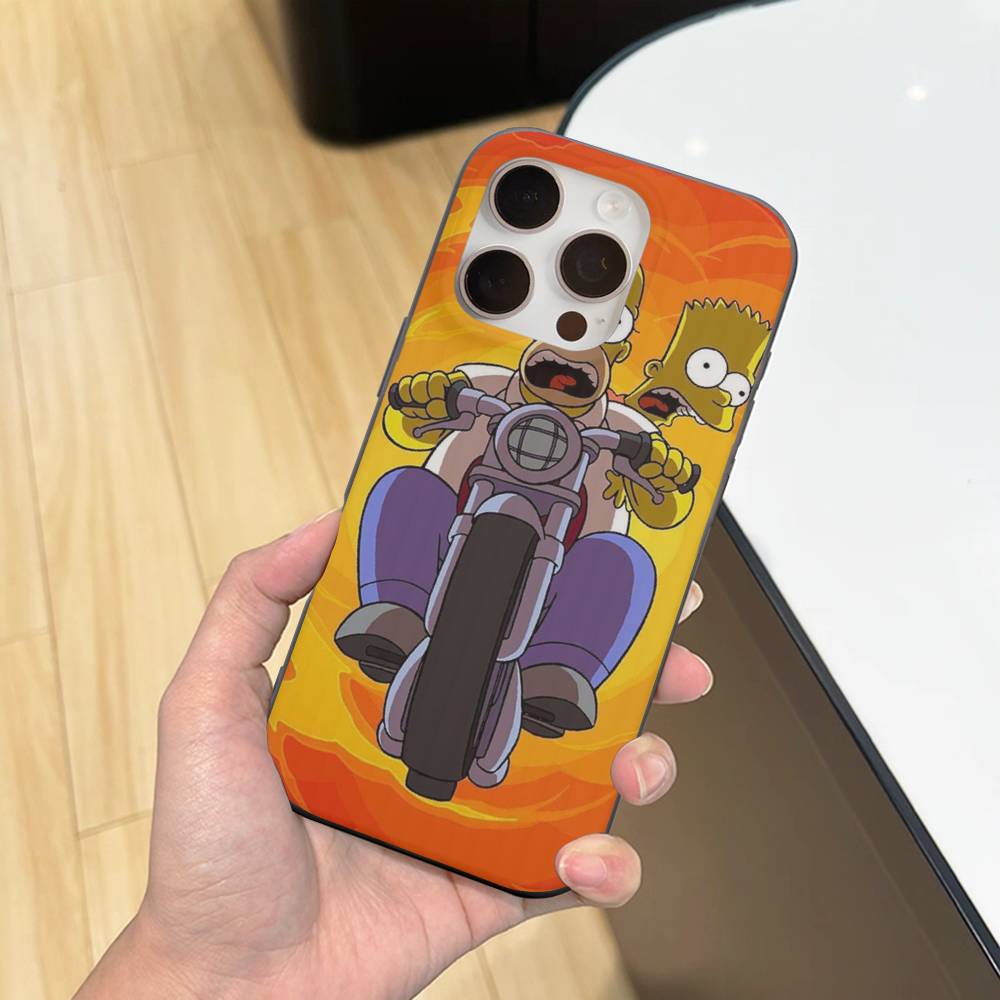 

Adult Animation Simpsons Soft Corrugated Transparent Phone Case For IPhone 17 15 16 11 12 13 14 Pro Max Plus Pro iPhone 15 pro