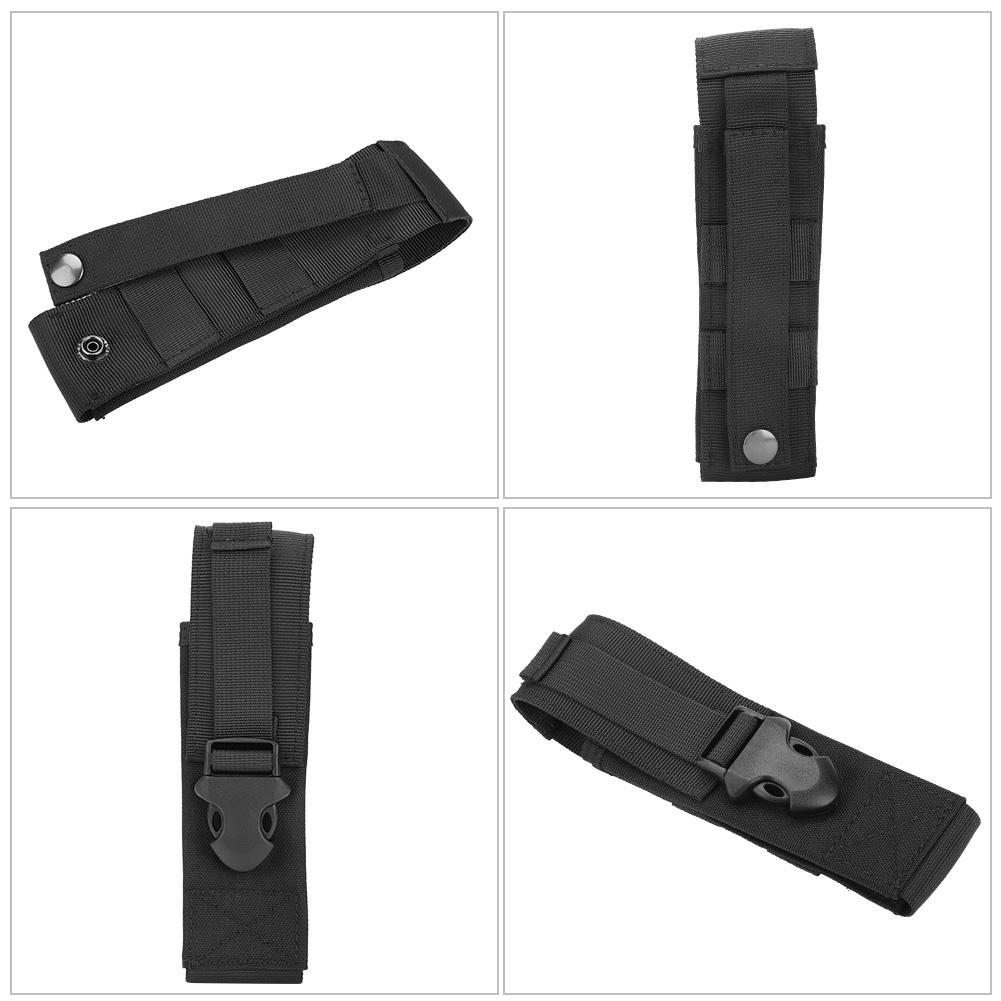 Portable Utility Outdoor Military Tactic Molle Belt Pouch Flashlight Storage Bag(Black)