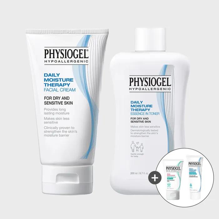 Physiogel_DMT Facial Moisture Cream 150ml + DMT Essence Intoner 200ml + DMT Cica Soothing Cream 10ml + AC Foam Cleanser 20ml