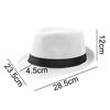 Trendy Jazz Cap Wide Brim Solid Color Solid Color Fedora Hat  Linen Male Cap for Club