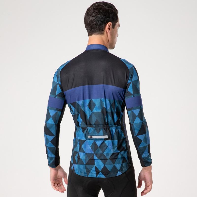 Respirável equitação bicicleta jerseys conjunto de roupas de ciclismo secagem rápida dos homens manga longa roupas terno usar calças justas