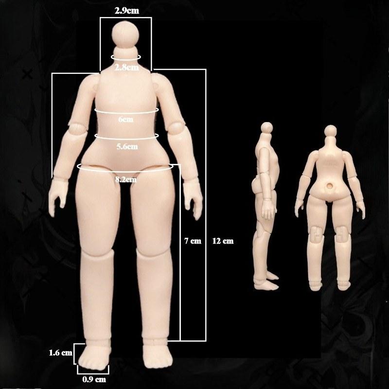 19cm Niedliche Anime-Puppe Komplettset mit Kleidung OB11 GSC DIY Verkleidungsspielzeug