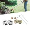 Diverse Compatibility Essential 8 Piece Toolset Including Thrust Plates Rider Plates and Nuts for Your Brush Cutter