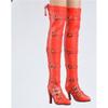 TOYBARJAPAN 1/6 Figure Accessories Leather-Style Over-the-Knee High Heel Boots Red 12OS05 Compatible with TBLeague Figures