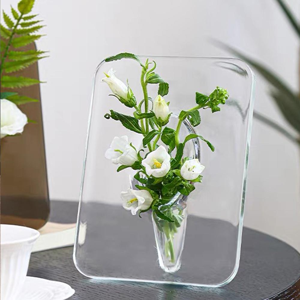 Creative Frame Vase Transparent Photo Frame Flower Vase Arrangement for Desktops Bookshelf Room Wedding Home Decor