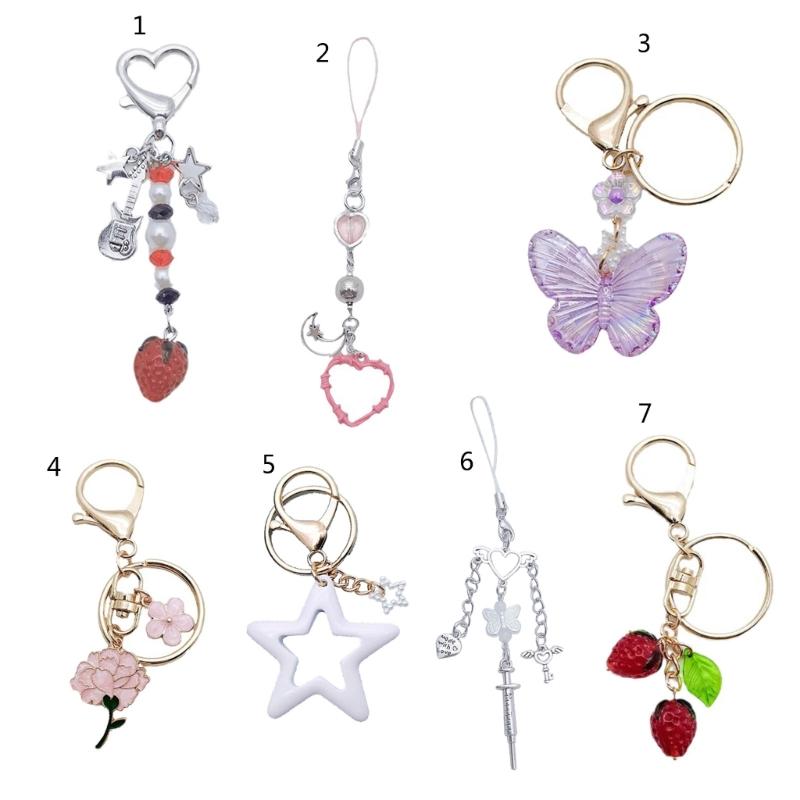 Trend Keychain Ornament Decoration for Bags Phones Sweet Cool Girl Decorations