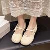 French Small Fragrant Style Mary Jane Single Shoes Women's 2025 New Spring Versatile Soft Sole One Pedal with Skirt Small Leather Shoes
