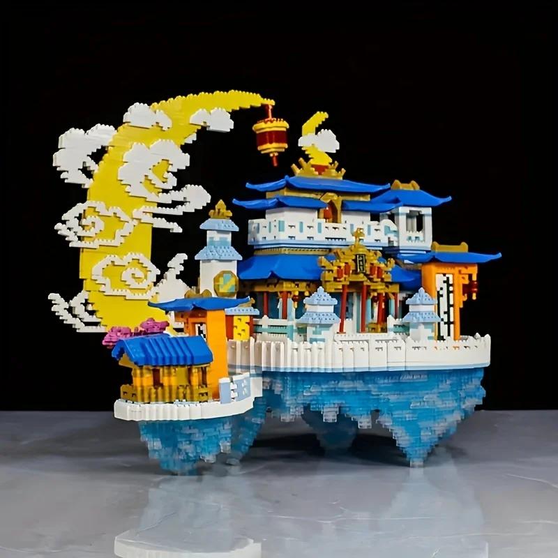 8008PCS Guanghan Palace Ancient Chinese Building Blocks Classical Moon Palace Model Bricks Diy Toys For Kid Holiday Gifts