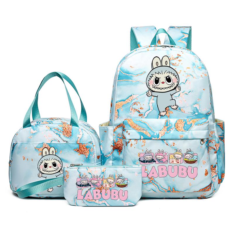 3 Buc/set Rucsac Drăguț Imprimat Geantă de Prânz Etui pentru Creioane Adolescent Băiat Fată Rucsac Student Zimomo Ghiozdan Femei Geantă de Călătorie Cadou