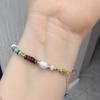 Natural Stone Agate Gemstone & Pearl Bracelet Colorful Summer Accessories Colorful Stacking Essentials