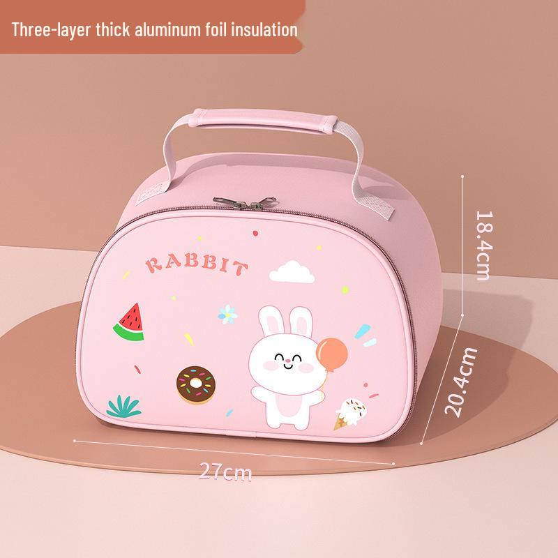 316 Stainless Steel Insulated Bento Lunch Box for First-Grade Girls, Four Compartments, Perfect for School.