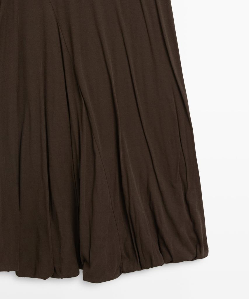 Masimodutti Puff Detail Midi Dress